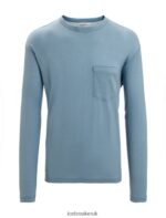 Icebreaker Men Merino Granary Long Sleeve Pocket T-Shirt Z04NXR199 Clothing Astral Blue - Image 5