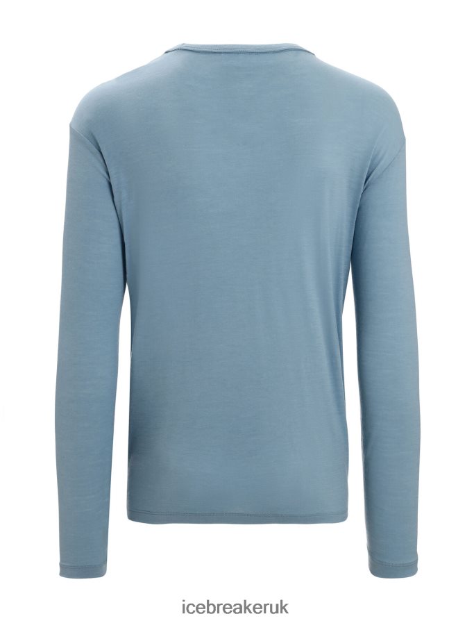 Icebreaker Men Merino Granary Long Sleeve Pocket T-Shirt Z04NXR199 Clothing Astral Blue - Image 6