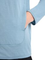 Icebreaker Men Merino Granary Long Sleeve Zip Hoodie Z04NXR206 Clothing Astral Blue - Image 6