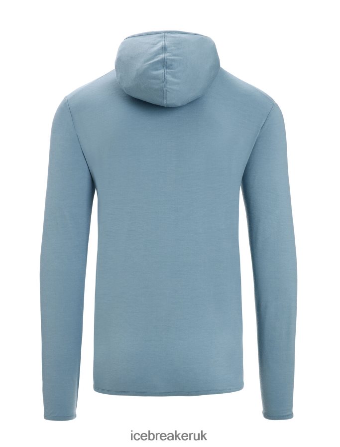 Icebreaker Men Merino Granary Long Sleeve Zip Hoodie Z04NXR206 Clothing Astral Blue - Image 8