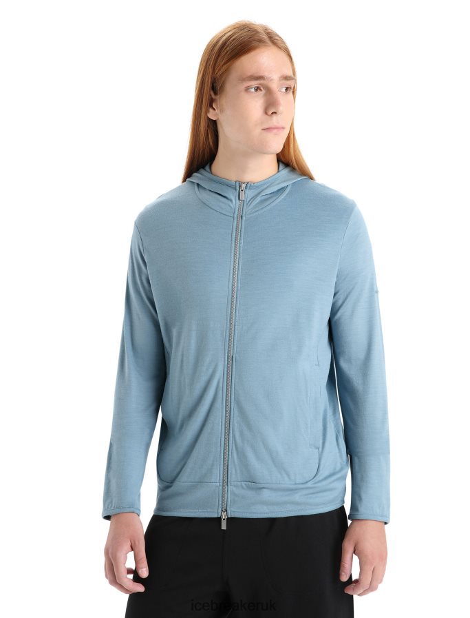 icebreaker_men_merino_granary_long_sleeve_zip_hoodie_z04nxr206_clothing_astral_blue.jpg Icebreaker Men Merino Granary Long Sleeve Zip Hoodie Z04NXR206 Clothing Astral Blue - Image 1