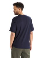 Icebreaker Men Merino Granary Short Sleeve Pocket T-Shirt Z04NXR16 Clothing Midnight Navy - Image 2