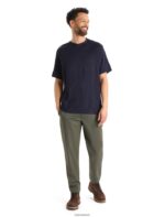 Icebreaker Men Merino Granary Short Sleeve Pocket T-Shirt Z04NXR16 Clothing Midnight Navy - Image 3