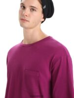 Icebreaker Men Merino Granary Short Sleeve Pocket T-Shirt Z04NXR17 Clothing Go Berry - Image 4