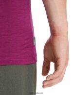 Icebreaker Men Merino Granary Short Sleeve Pocket T-Shirt Z04NXR17 Clothing Go Berry - Image 5