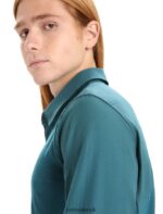Icebreaker Men Merino Hike Long Sleeve Top Z04NXR190 Clothing Green Glory - Image 5