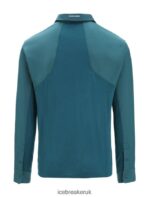 Icebreaker Men Merino Hike Long Sleeve Top Z04NXR190 Clothing Green Glory - Image 9