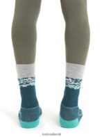 Icebreaker Men Merino Hike+ Medium Crew Socks Sedimentary Z04NXR285 Accessories Green Glory/Fresh - Image 2