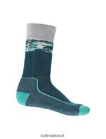 Icebreaker Men Merino Hike+ Medium Crew Socks Sedimentary Z04NXR285 Accessories Green Glory/Fresh - Image 4