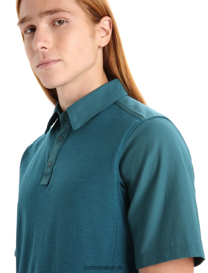 Icebreaker Men Merino Hike Short Sleeve Top Z04NXR86 Clothing Green Glory - Image 4