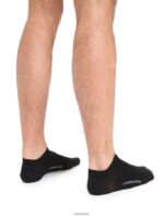 Icebreaker Men Merino Lifestyle Fine Gauge No Show Socks Z04NXR263 Accessories Black/Snow - Image 2