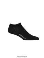 Icebreaker Men Merino Lifestyle Fine Gauge No Show Socks Z04NXR263 Accessories Black/Snow - Image 3