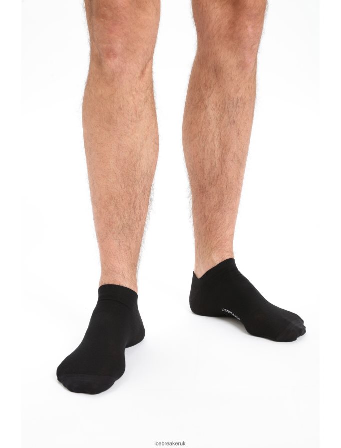 icebreaker_men_merino_lifestyle_fine_gauge_no_show_socks_z04nxr263_accessories_black_snow.jpg Icebreaker Men Merino Lifestyle Fine Gauge No Show Socks Z04NXR263 Accessories Black/Snow - Image 1