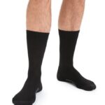 Icebreaker Men Merino Lifestyle Light Crew Socks Z04NXR293 Accessories Black