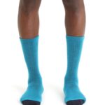 Icebreaker Men Merino Lifestyle Light Crew Socks Z04NXR294 Accessories Geo Blue/Midnight Navy