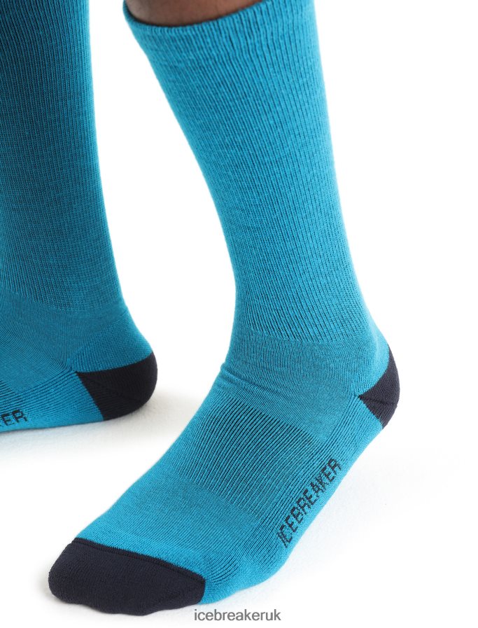 Icebreaker Men Merino Lifestyle Light Crew Socks Z04NXR294 Accessories Geo Blue/Midnight Navy - Image 3
