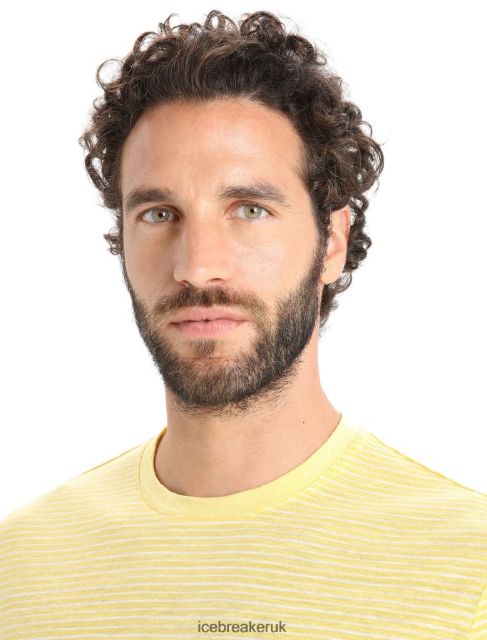 Icebreaker Men Merino Linen Short Sleeve T-Shirt Stripe Z04NXR70 Clothing Summer/Snow - Image 4