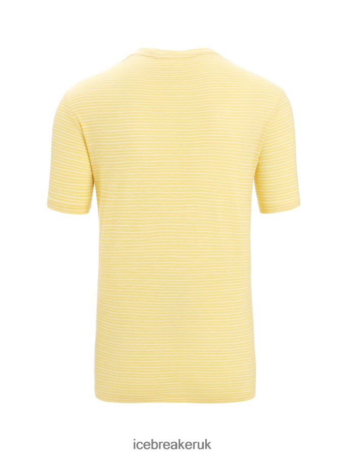Icebreaker Men Merino Linen Short Sleeve T-Shirt Stripe Z04NXR70 Clothing Summer/Snow - Image 7