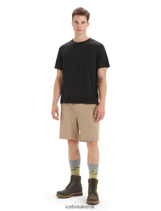 Icebreaker Men Merino Linen Short Sleeve T-Shirt Z04NXR80 Clothing Black - Image 3