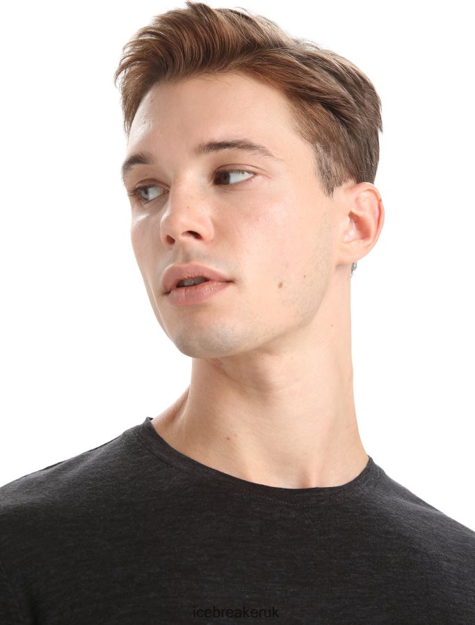 Icebreaker Men Merino Linen Short Sleeve T-Shirt Z04NXR80 Clothing Black - Image 4