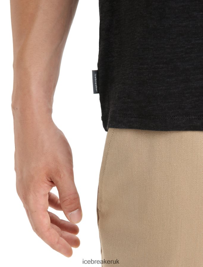 Icebreaker Men Merino Linen Short Sleeve T-Shirt Z04NXR80 Clothing Black - Image 5
