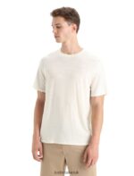 Icebreaker Men Merino Linen Short Sleeve T-Shirt Z04NXR81 Clothing Chalk