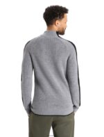 Icebreaker Men Merino Lodge Long Sleeve Half Zip Sweater Z04NXR233 Clothing Gritstone Heather/Black - Image 2