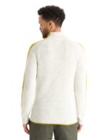Icebreaker Men Merino Lodge Long Sleeve Half Zip Sweater Z04NXR405 Clothing Ecru Heather/Silent Gold - Image 2