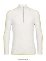 Icebreaker Men Merino Lodge Long Sleeve Half Zip Sweater Z04NXR405 Clothing Ecru Heather/Silent Gold - Image 7