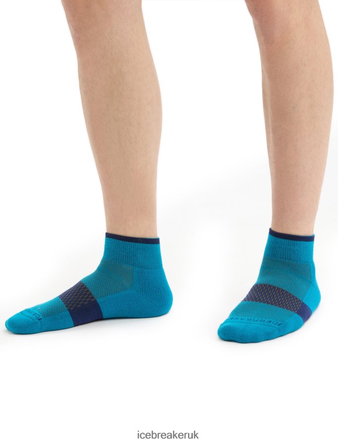 Icebreaker Men Merino Multisport Light Mini Socks Z04NXR291 Accessories Geo Blue/Royal Navy - Image 2
