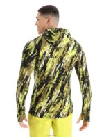 Icebreaker Men Merino Quantum III Long Sleeve Zip Hoodie Sedimentary Z04NXR414 Clothing Black/Shine - Image 2