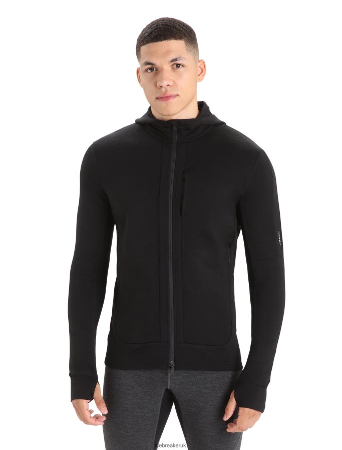 icebreaker_men_merino_quantum_iii_long_sleeve_zip_hoodie_z04nxr201_clothing_black.jpg Icebreaker Men Merino Quantum III Long Sleeve Zip Hoodie Z04NXR201 Clothing Black - Image 1