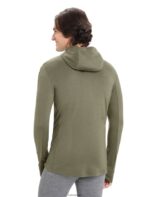 Icebreaker Men Merino Quantum III Long Sleeve Zip Hoodie Z04NXR202 Clothing Loden - Image 2