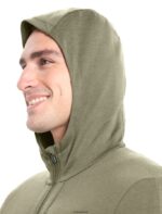 Icebreaker Men Merino Quantum III Long Sleeve Zip Hoodie Z04NXR202 Clothing Loden - Image 6