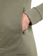 Icebreaker Men Merino Quantum III Long Sleeve Zip Hoodie Z04NXR202 Clothing Loden - Image 8
