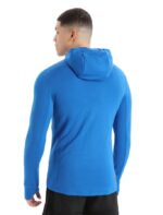 Icebreaker Men Merino Quantum III Long Sleeve Zip Hoodie Z04NXR203 Clothing Lazurite/Royal Navy - Image 2