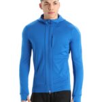 Icebreaker Men Merino Quantum III Long Sleeve Zip Hoodie Z04NXR203 Clothing Lazurite/Royal Navy