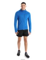 Icebreaker Men Merino Quantum III Long Sleeve Zip Hoodie Z04NXR203 Clothing Lazurite/Royal Navy - Image 3