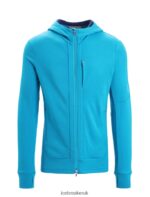 Icebreaker Men Merino Quantum III Long Sleeve Zip Hoodie Z04NXR204 Clothing Geo Blue/Royal Navy - Image 11