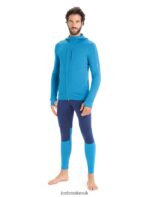 Icebreaker Men Merino Quantum III Long Sleeve Zip Hoodie Z04NXR204 Clothing Geo Blue/Royal Navy - Image 4