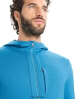 Icebreaker Men Merino Quantum III Long Sleeve Zip Hoodie Z04NXR204 Clothing Geo Blue/Royal Navy - Image 6