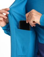Icebreaker Men Merino Quantum III Long Sleeve Zip Hoodie Z04NXR204 Clothing Geo Blue/Royal Navy - Image 10