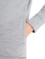 Icebreaker Men Merino Quantum III Long Sleeve Zip Hoodie Z04NXR205 Clothing Metro Heather/Black - Image 9