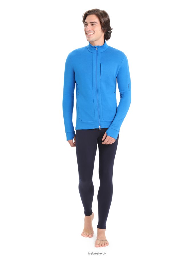 Icebreaker Men Merino Quantum III Long Sleeve Zip Z04NXR428 Clothing Lazurite - Image 3