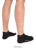 Icebreaker Men Merino Run+ Ultralight Micro Socks Z04NXR264 Accessories Black/Snow - Image 2