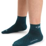Icebreaker Men Merino Run+ Ultralight Mini Socks Z04NXR277 Accessories Green Glory/Snow