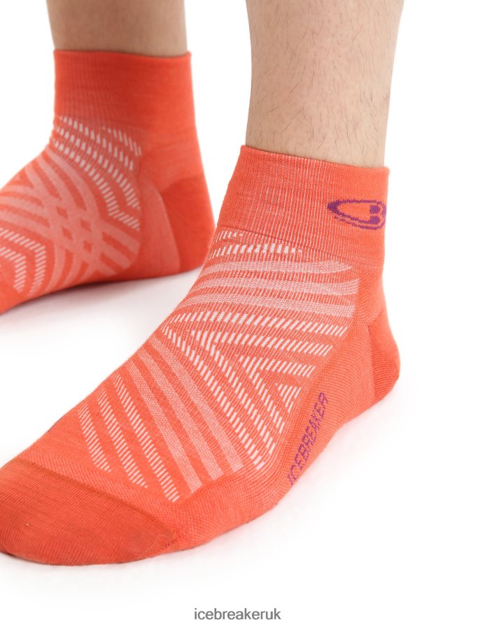 Icebreaker Men Merino Run+ Ultralight Mini Socks Z04NXR278 Accessories Vibrant Earth Heather/Go Berry - Image 3