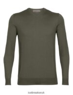 Icebreaker Men Merino Shearer V Neck Sweater Z04NXR349 Clothing Loden - Image 7