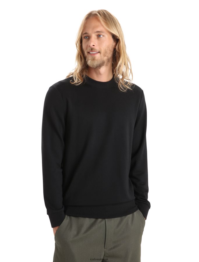 icebreaker_men_merino_shifter_long_sleeve_sweatshirt_z04nxr216_clothing_black.jpg Icebreaker Men Merino Shifter Long Sleeve Sweatshirt Z04NXR216 Clothing Black - Image 1