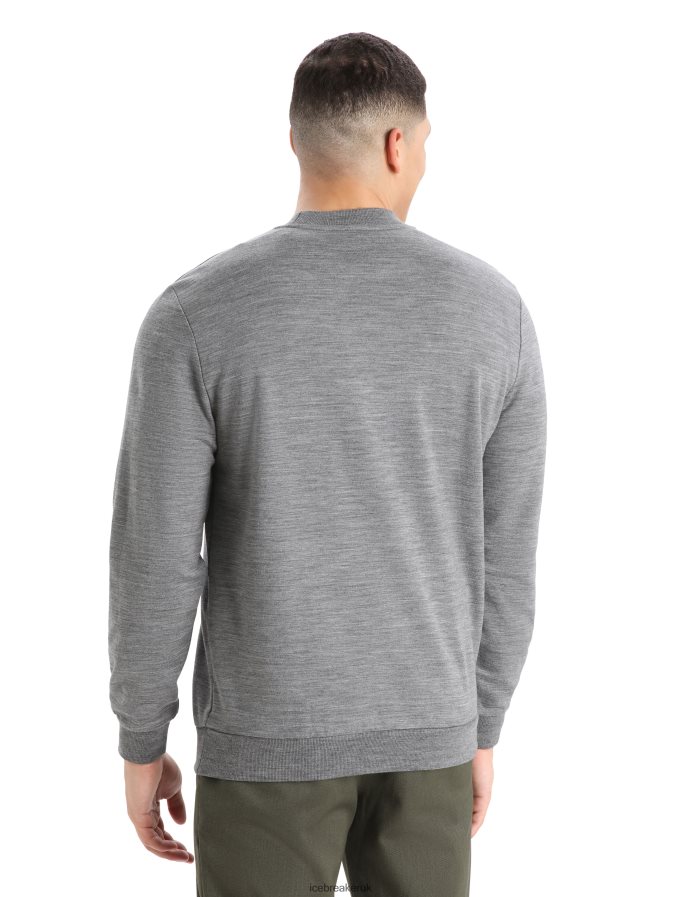 Icebreaker Men Merino Shifter Long Sleeve Sweatshirt Z04NXR217 Clothing Gritstone Heather - Image 2